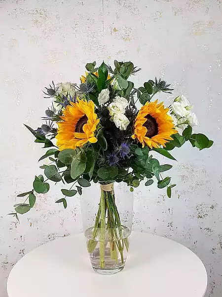 Bouquet Sunflower and eucalypt